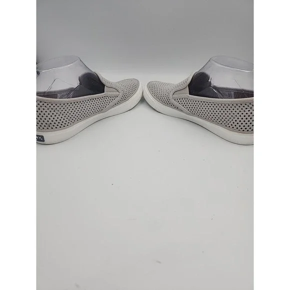 Sperry Top-Sider Seaside Perforated‎ Sneakers Womens Size 7.5 Grey Memory Foam - Picture 3 of 7
